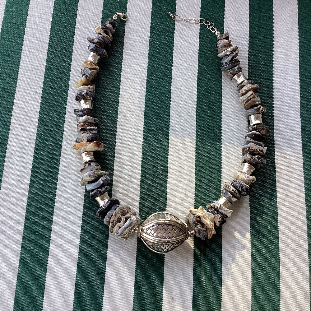 Stone and Sterling necklace